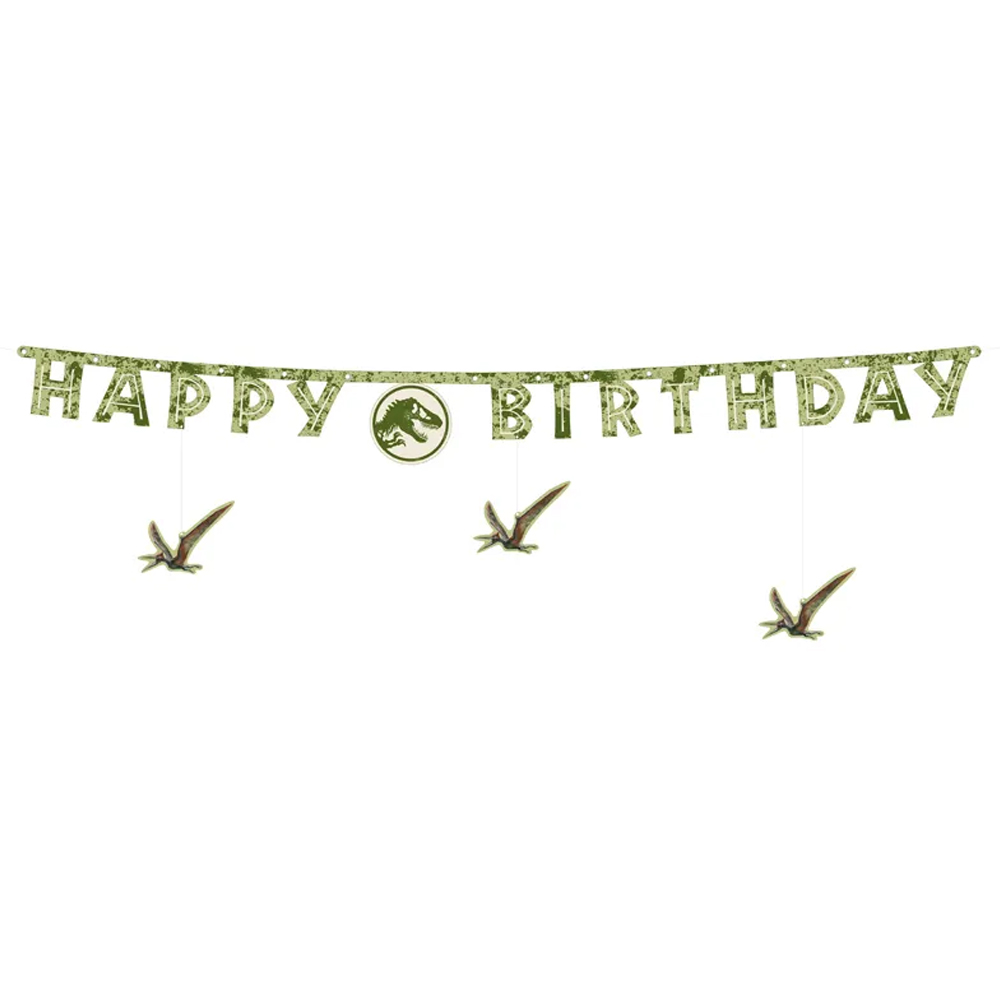 BANNER HAPPY BIRTHDAY JURASSIC WORLD 45X165CM