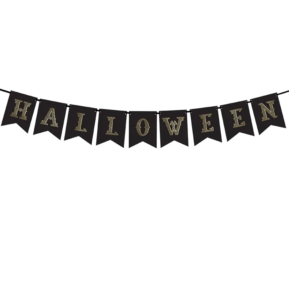 BANNER HALLOWEEN BLACK 20X175CM