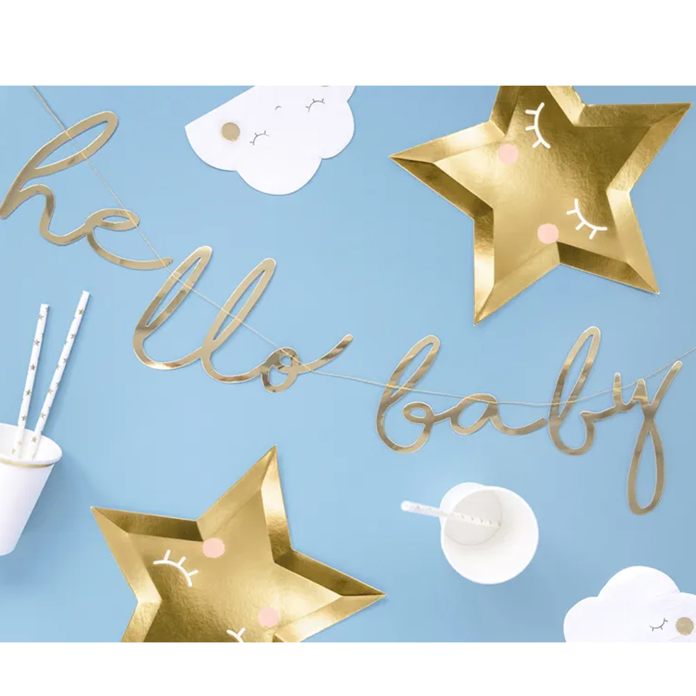 BANNER LITTLE STAR - HELLO BABY GOLD 18X70CM - Image 5