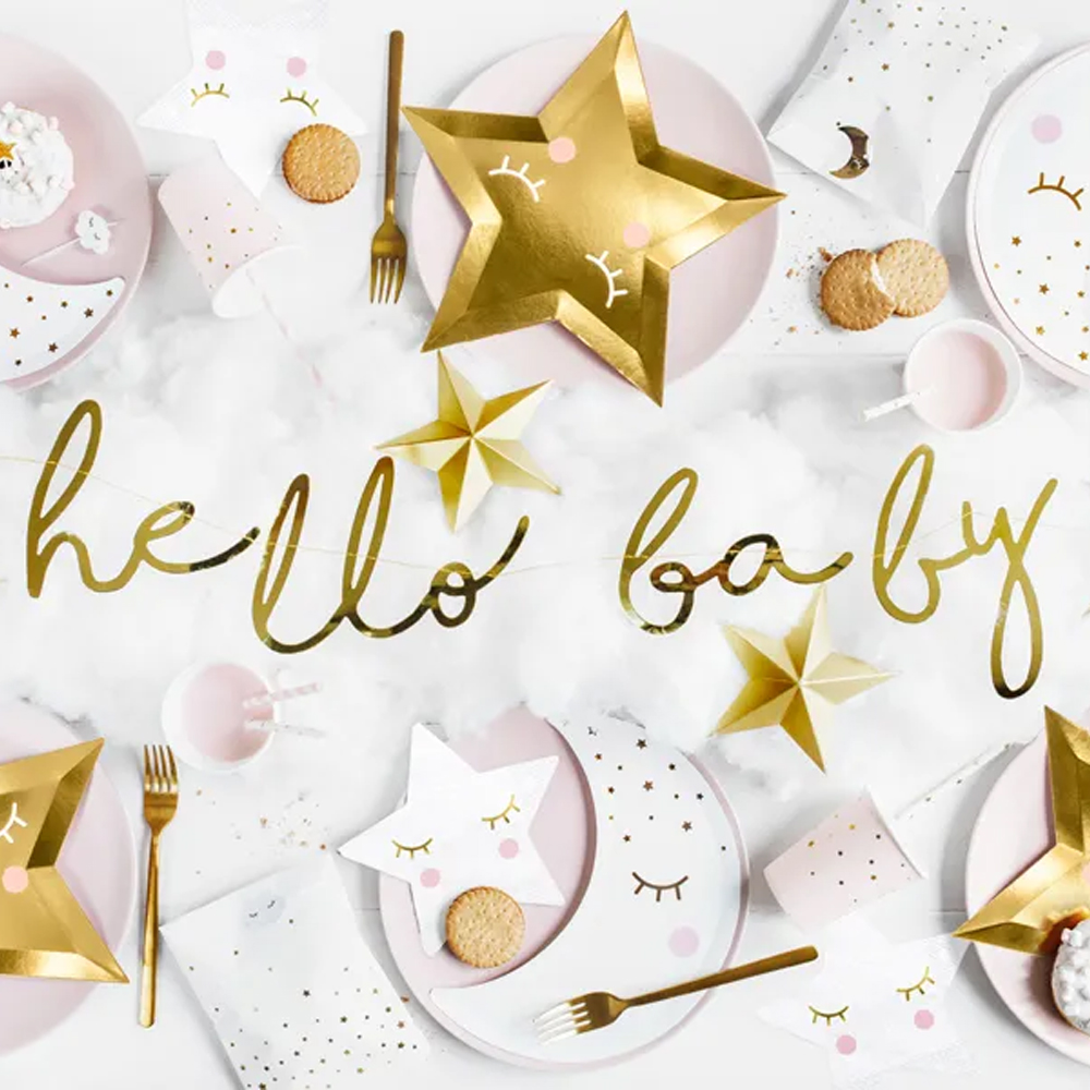 BANNER LITTLE STAR - HELLO BABY GOLD 18X70CM - Image 4