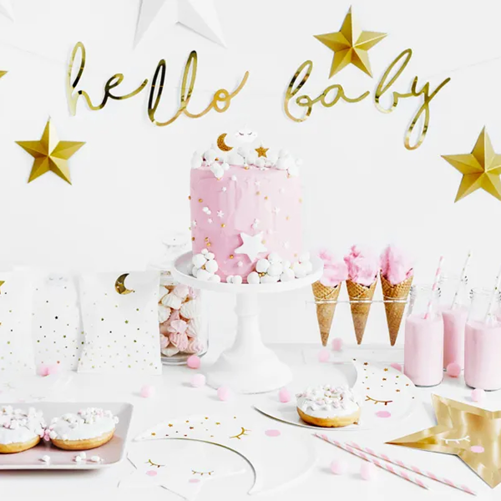 BANNER LITTLE STAR - HELLO BABY GOLD 18X70CM - Image 2