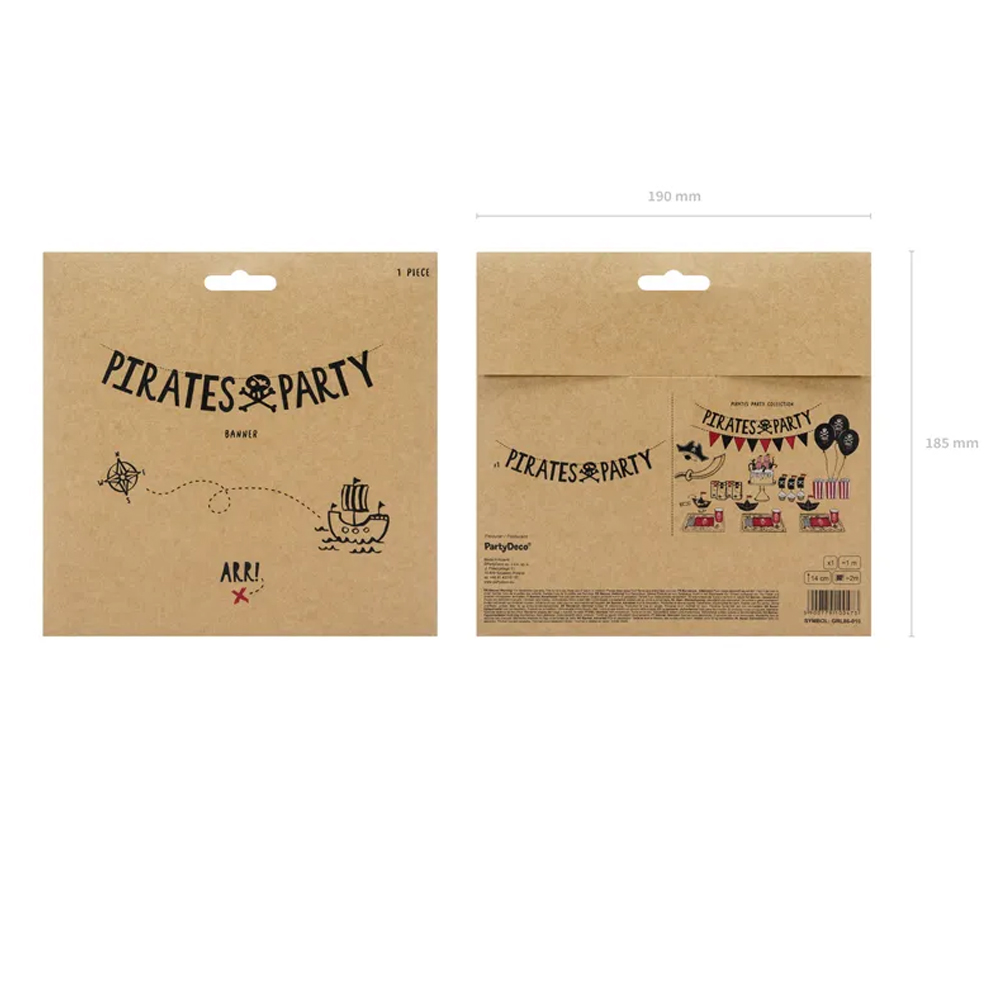BANNER PIRATES PARTY BLACK 14X100CM - Image 4