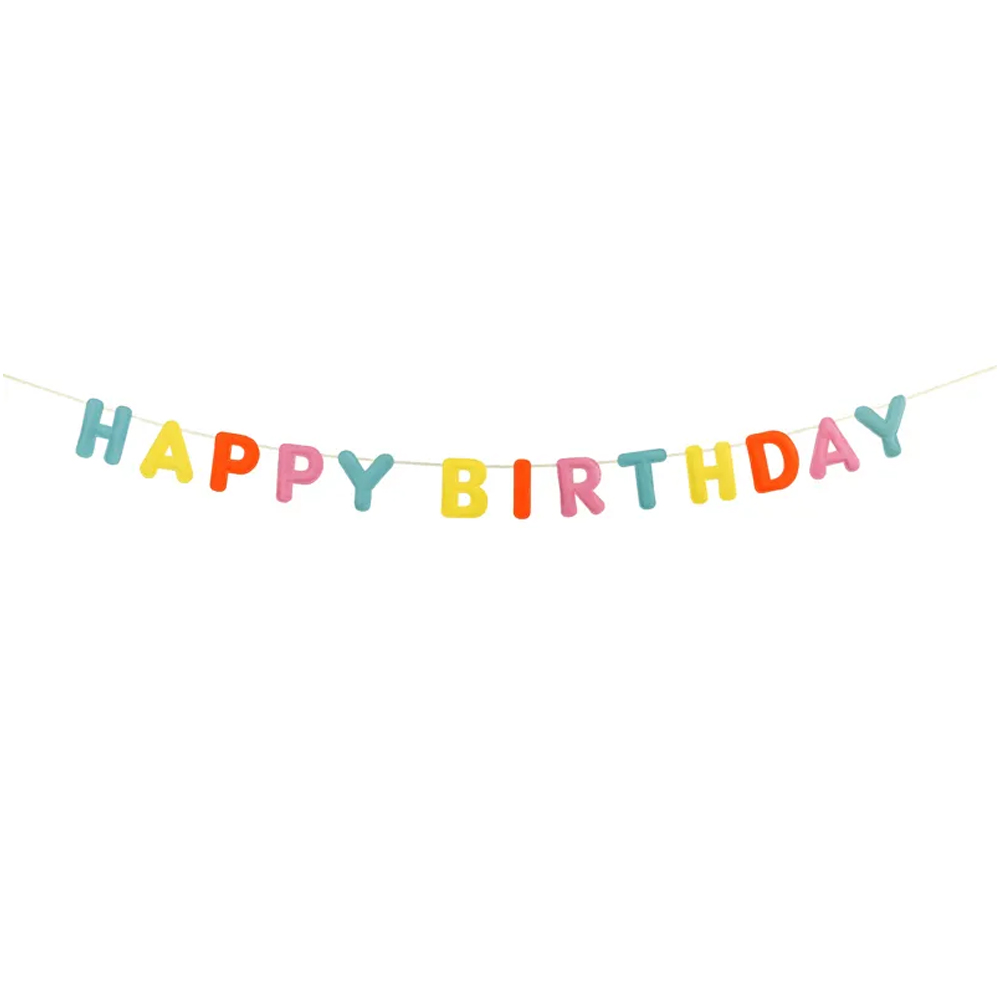 BANNER FELT HAPPY BIRTHDAY MIX 3M - Image 2