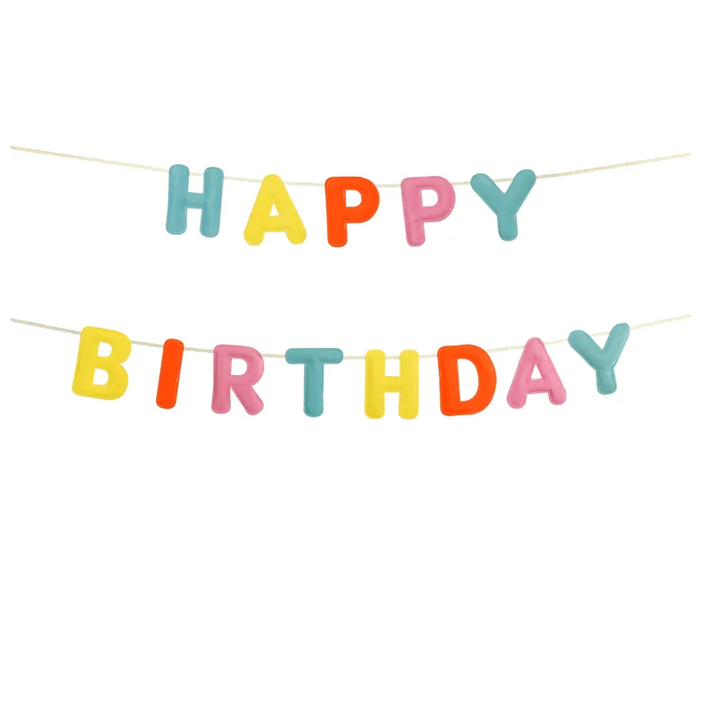 BANNER FELT HAPPY BIRTHDAY MIX 3M