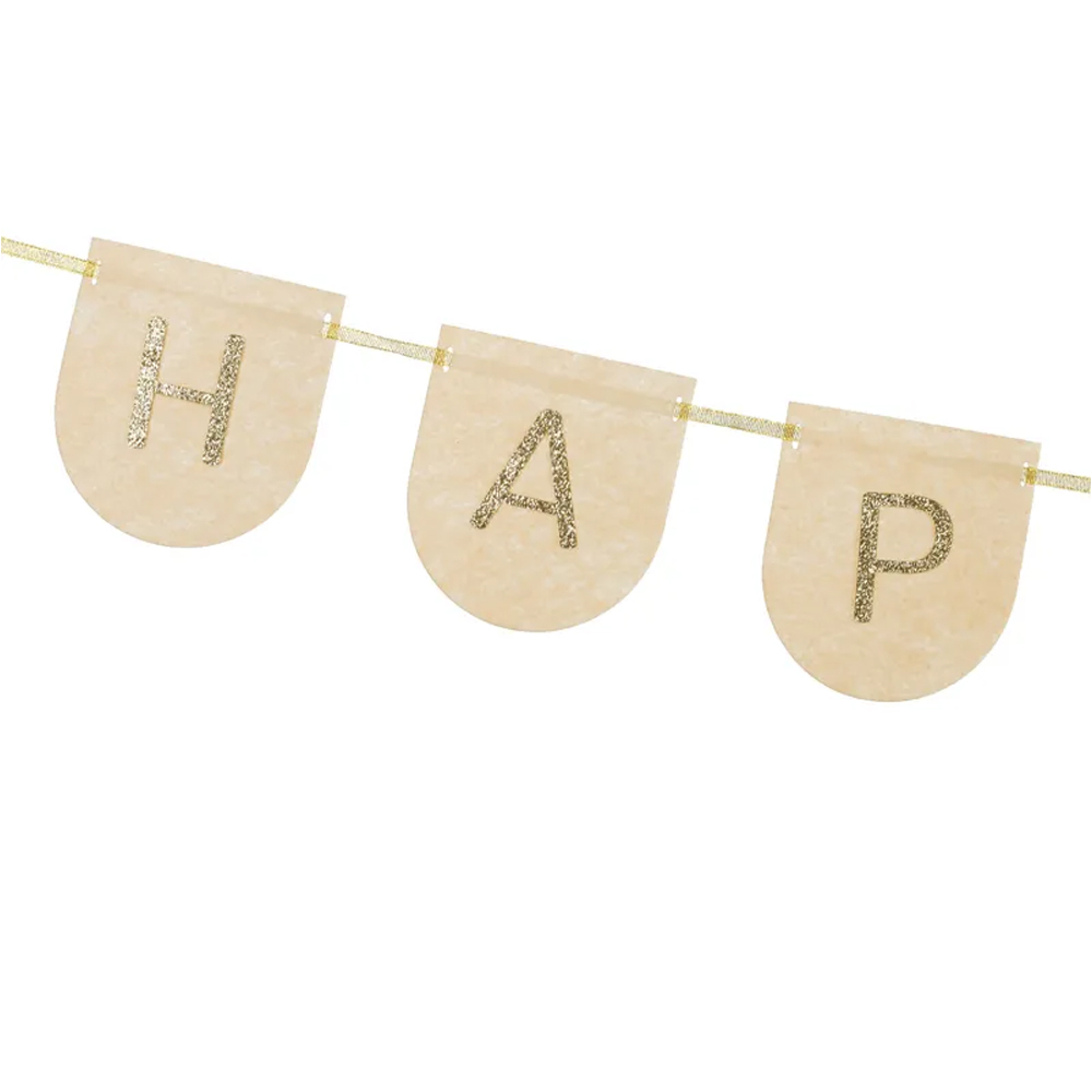 BANNER FELT HAPPY BIRTHDAY PINK 3M - Image 4
