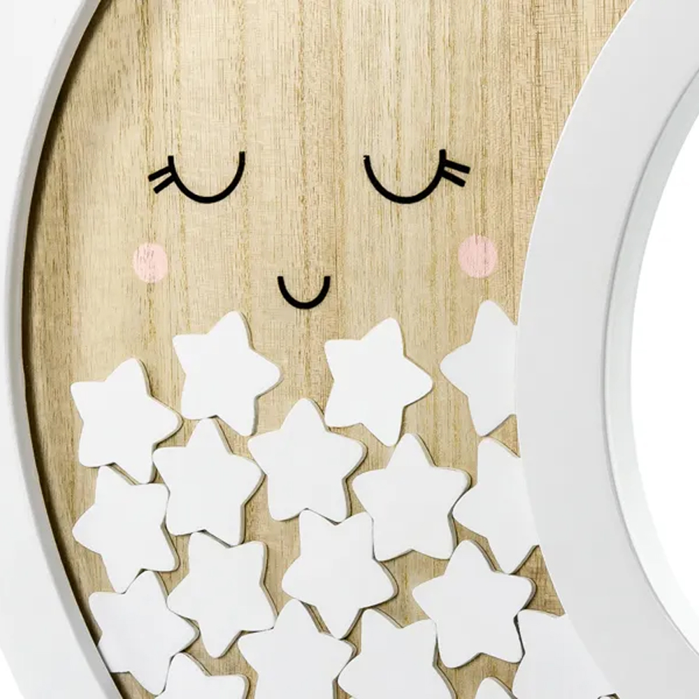 WOODEN GUEST BOOK - MOON 38.5X30CM - Image 2