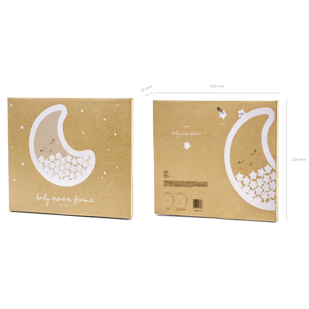 WOODEN GUEST BOOK - MOON 38.5X30CM - Image 5