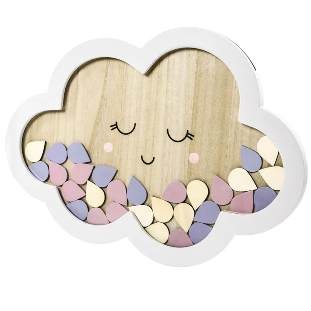 WOODEN GUEST BOOK - CLOUD 30.5X43CM