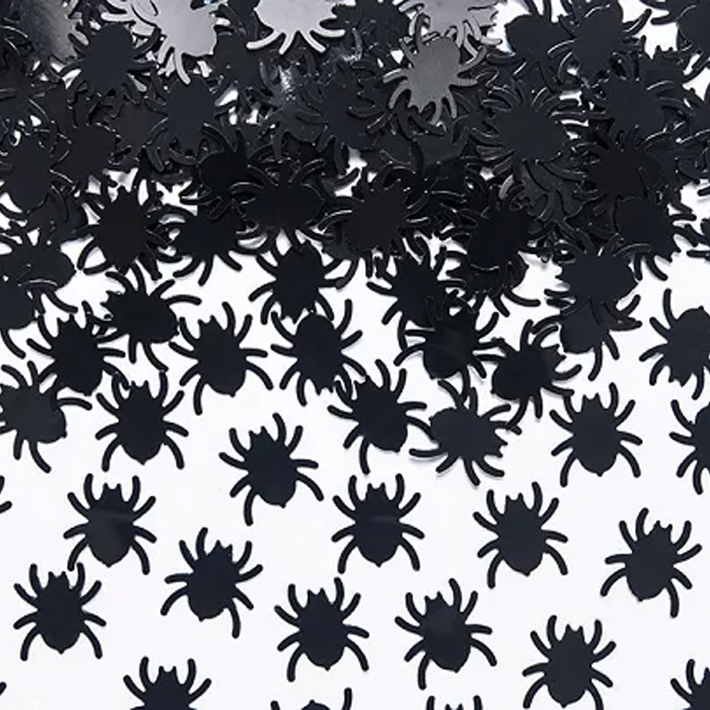 CONFETTI SPIDERS BLACK 1.2X1.2CM 15G