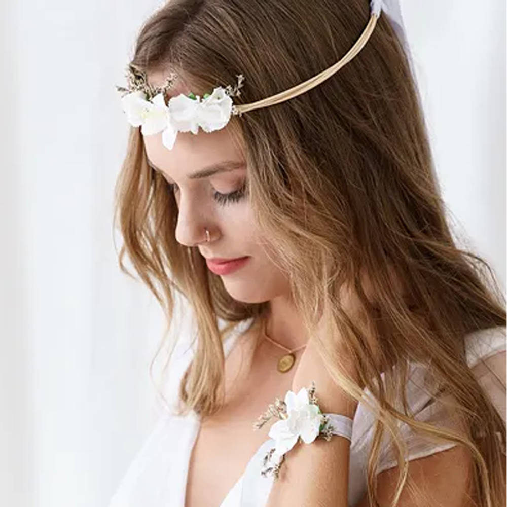 FLOWER WRIST CORSAGE WHITE - Image 4