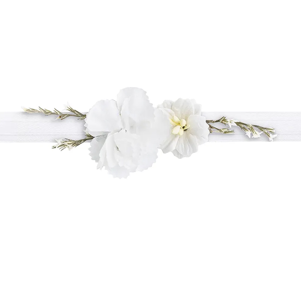 FLOWER WRIST CORSAGE WHITE