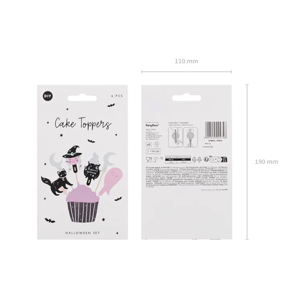 CUPCAKE TOPPERS HALLOWEEN 14CM MIX 6PCS - Image 5