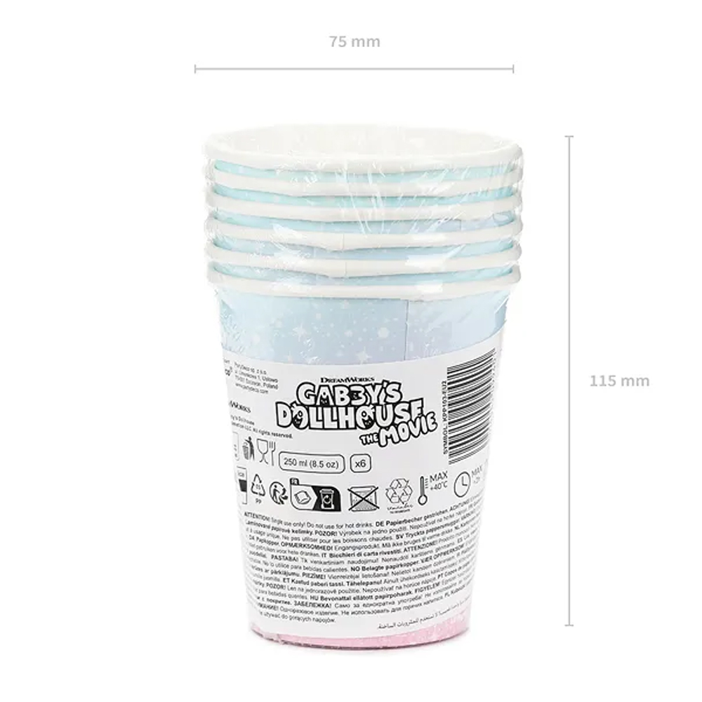 CUPS GABBY'S DOLLHOUSE 2 MIX 250ML 6PCS - Image 5