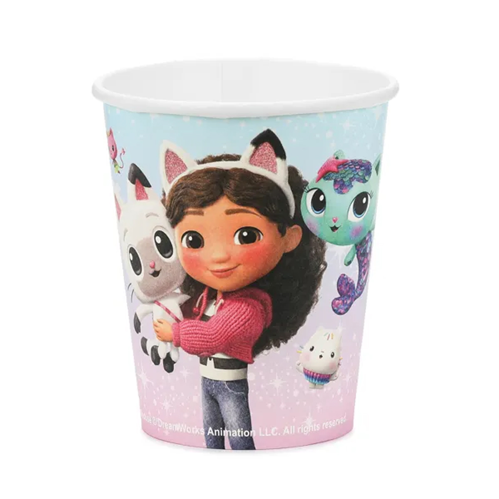 CUPS GABBY'S DOLLHOUSE 2 MIX 250ML 6PCS