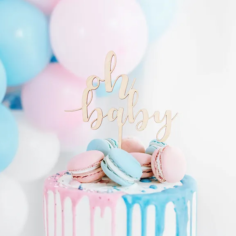 WOODEN TOPPER OH BABY 17CM - Image 4