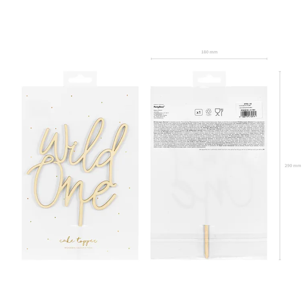 WOODEN TOPPER WILD ONE 22CM - Image 7
