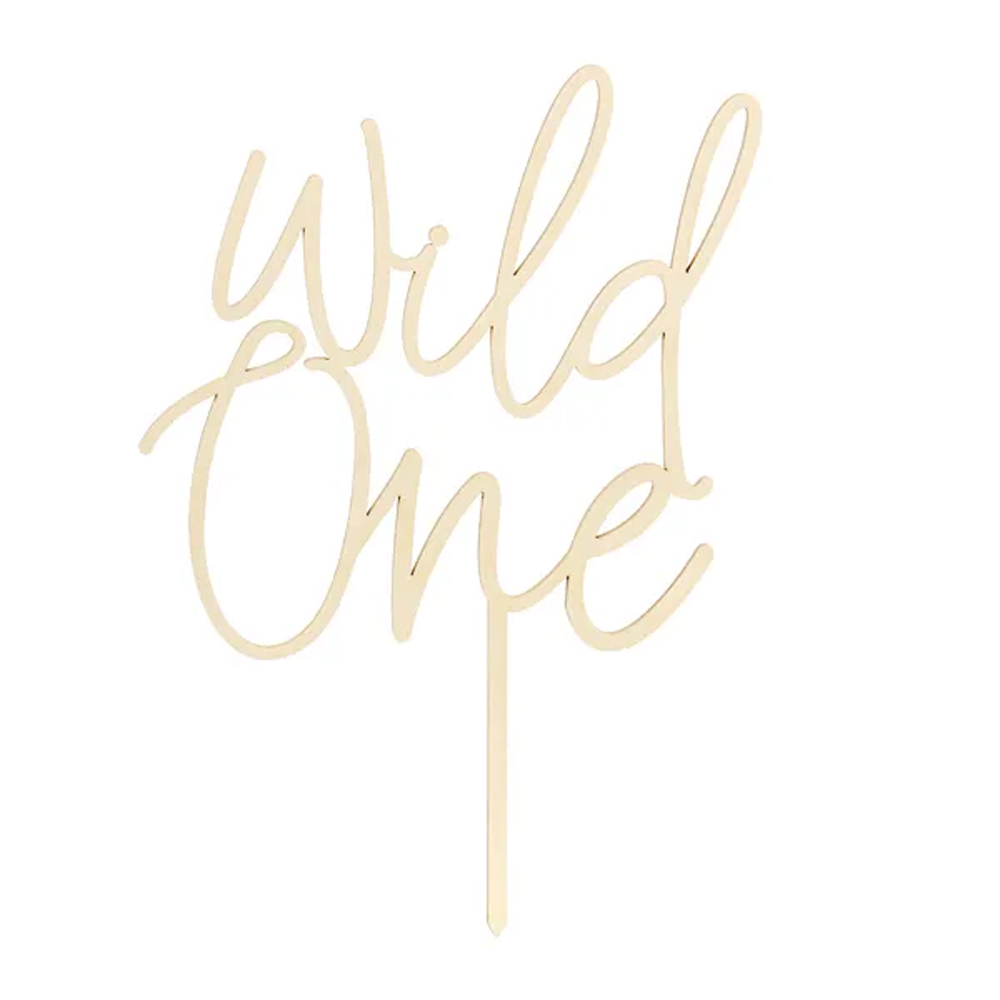 WOODEN TOPPER WILD ONE 22CM