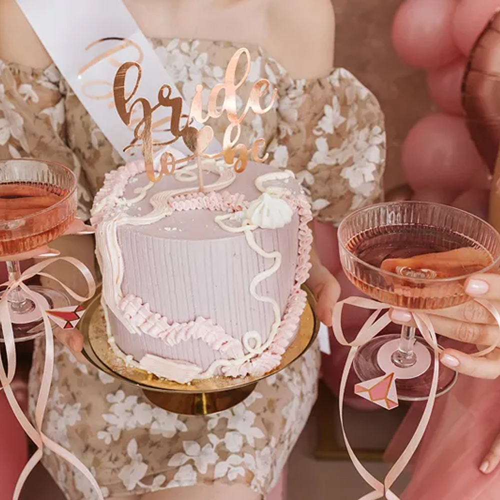 CAKE TOPPER BRIDE TO BE ROSE GOLD 17.5CM - Image 5