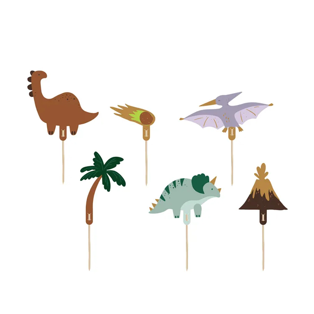 CAKE TOPPERS DINOSAURS 8-12CM 6PCS