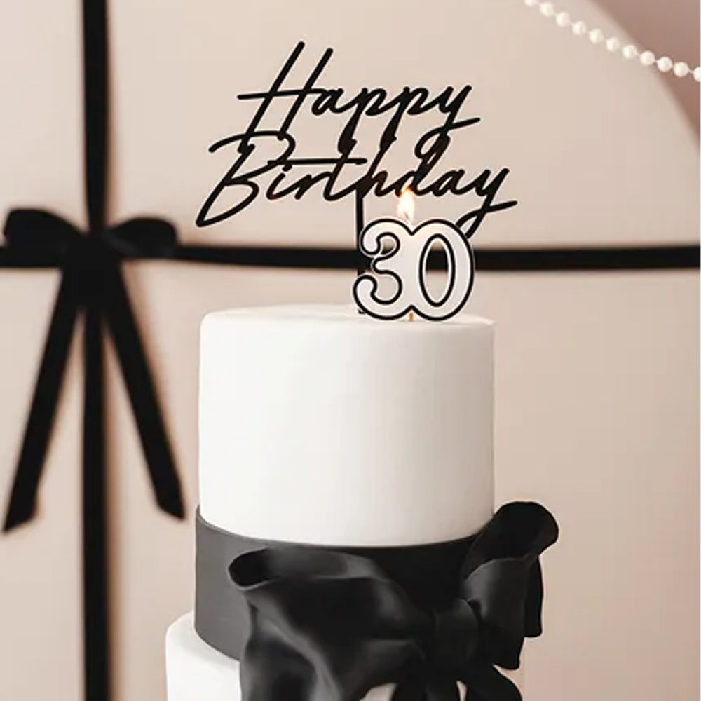 ACRYLIC CAKE TOPPER HAPPY BIRTHDAY 16.5CM - Image 3