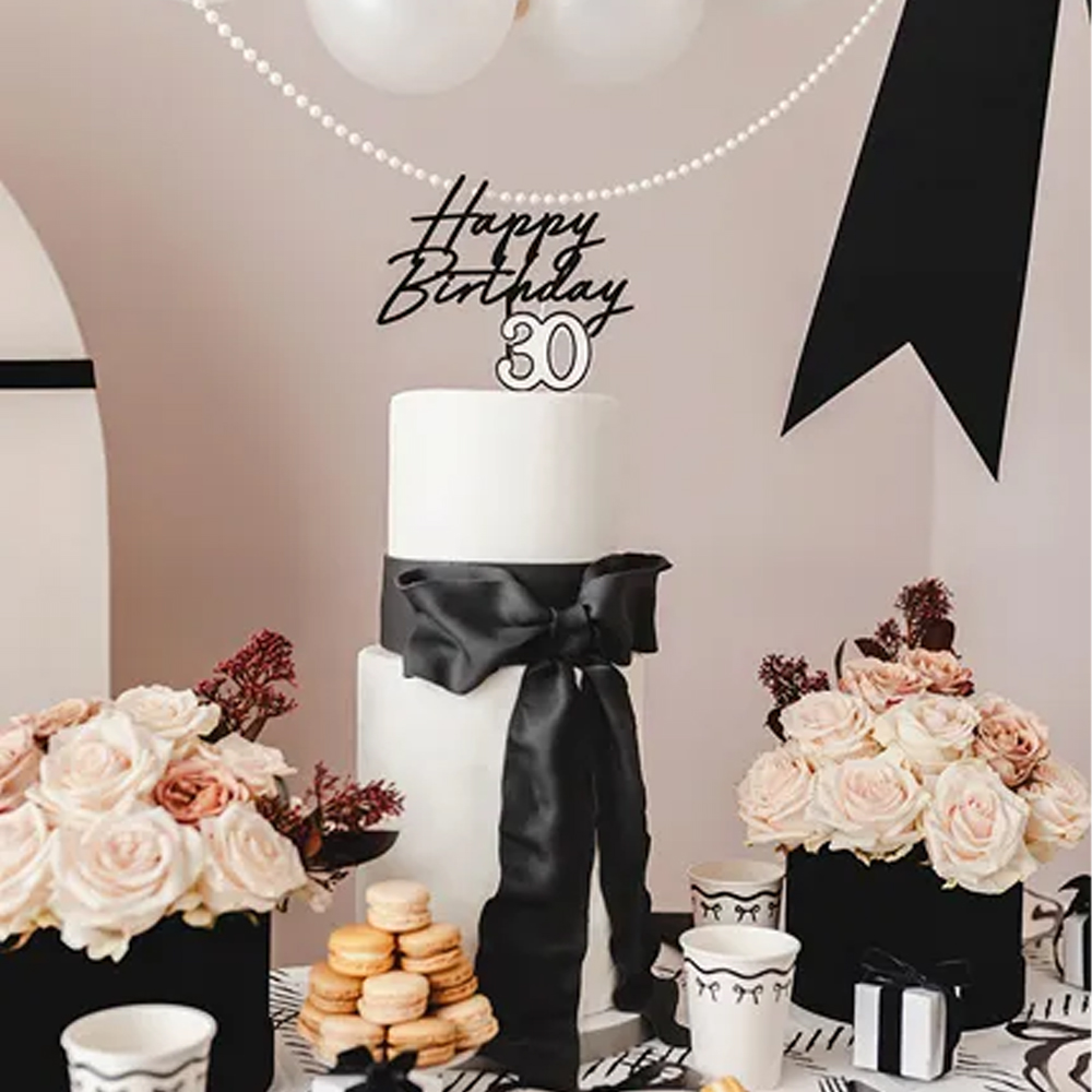 ACRYLIC CAKE TOPPER HAPPY BIRTHDAY 16.5CM - Image 4