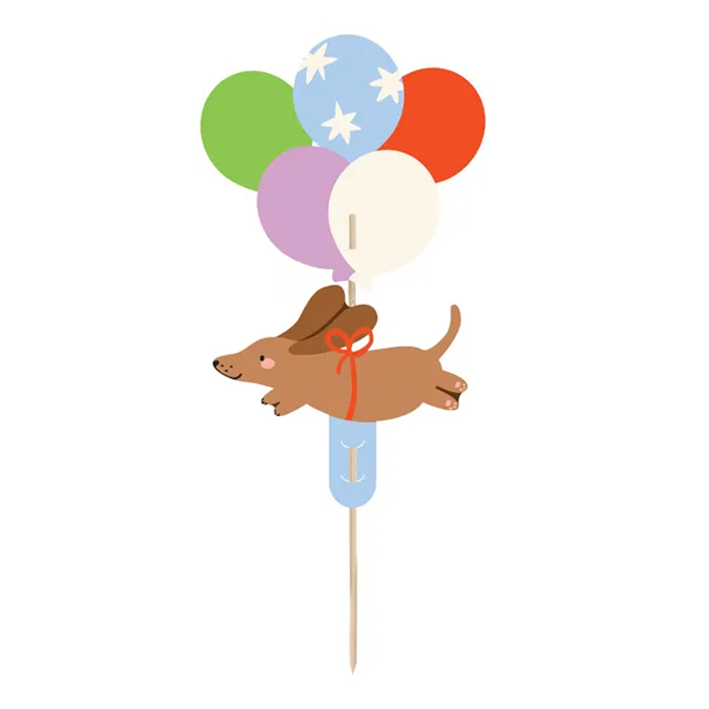 CAKE TOPPER DACHSHUND 9X17CM