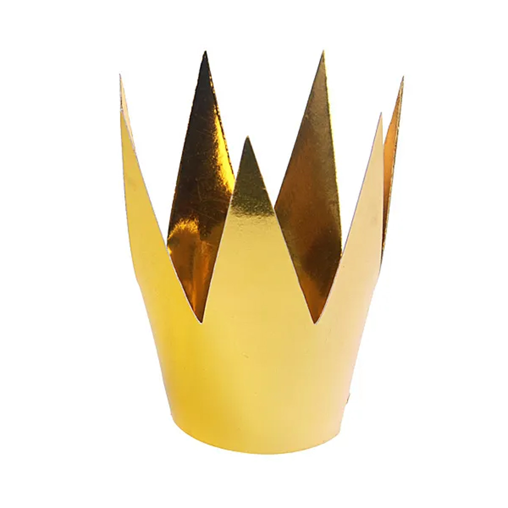 PARTY CROWNS GOLD 5.5CM 3PCS