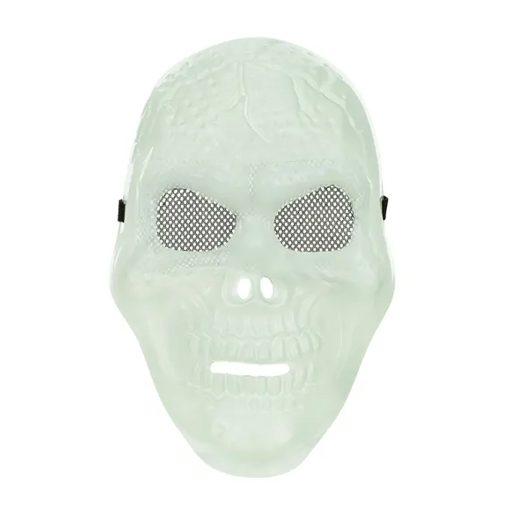 GLOW IN THE DARK SKULL MASK 17X27CM