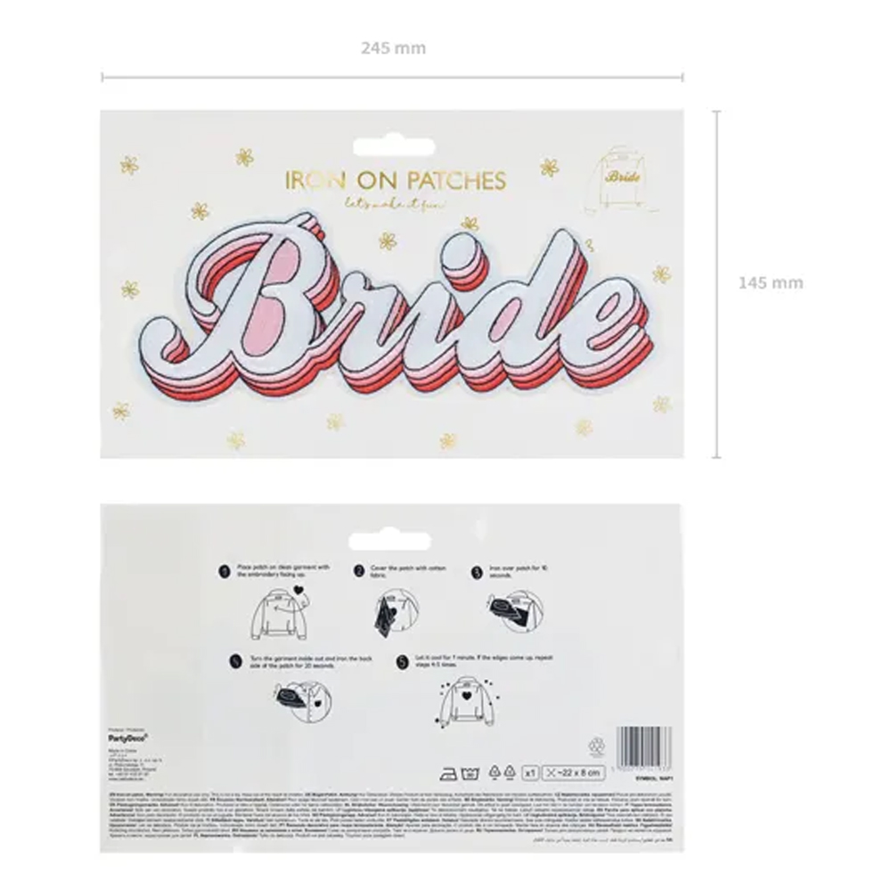IRON ON PATCH BRIDE MIX 22X8CM - Image 3