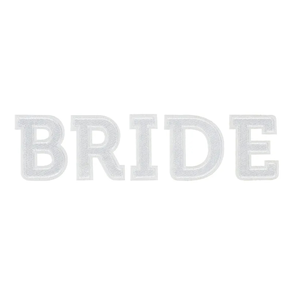 IRON ON PATCH BRIDE WHITE 24X6CM