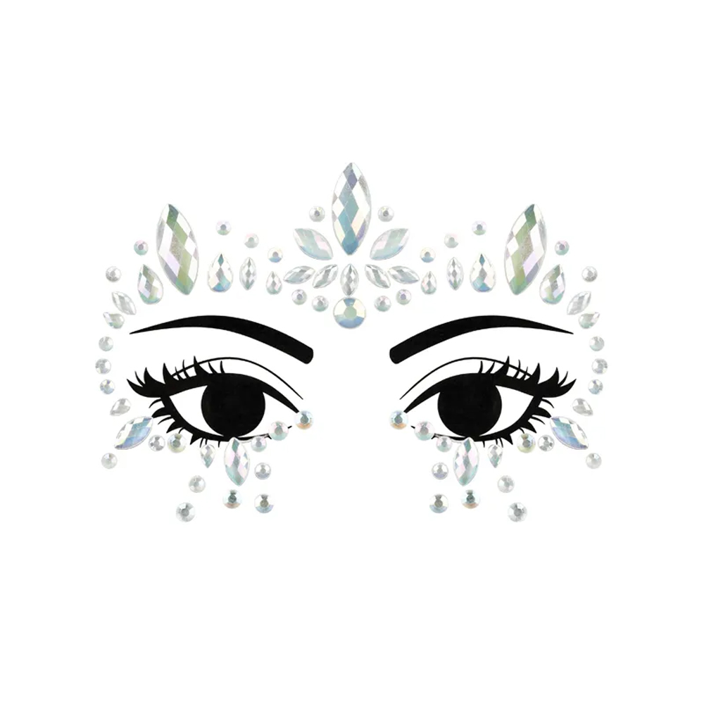 FACE DECORATION CRYSTALS GLOW IN THE DARK DESIGN 1 15X9CM