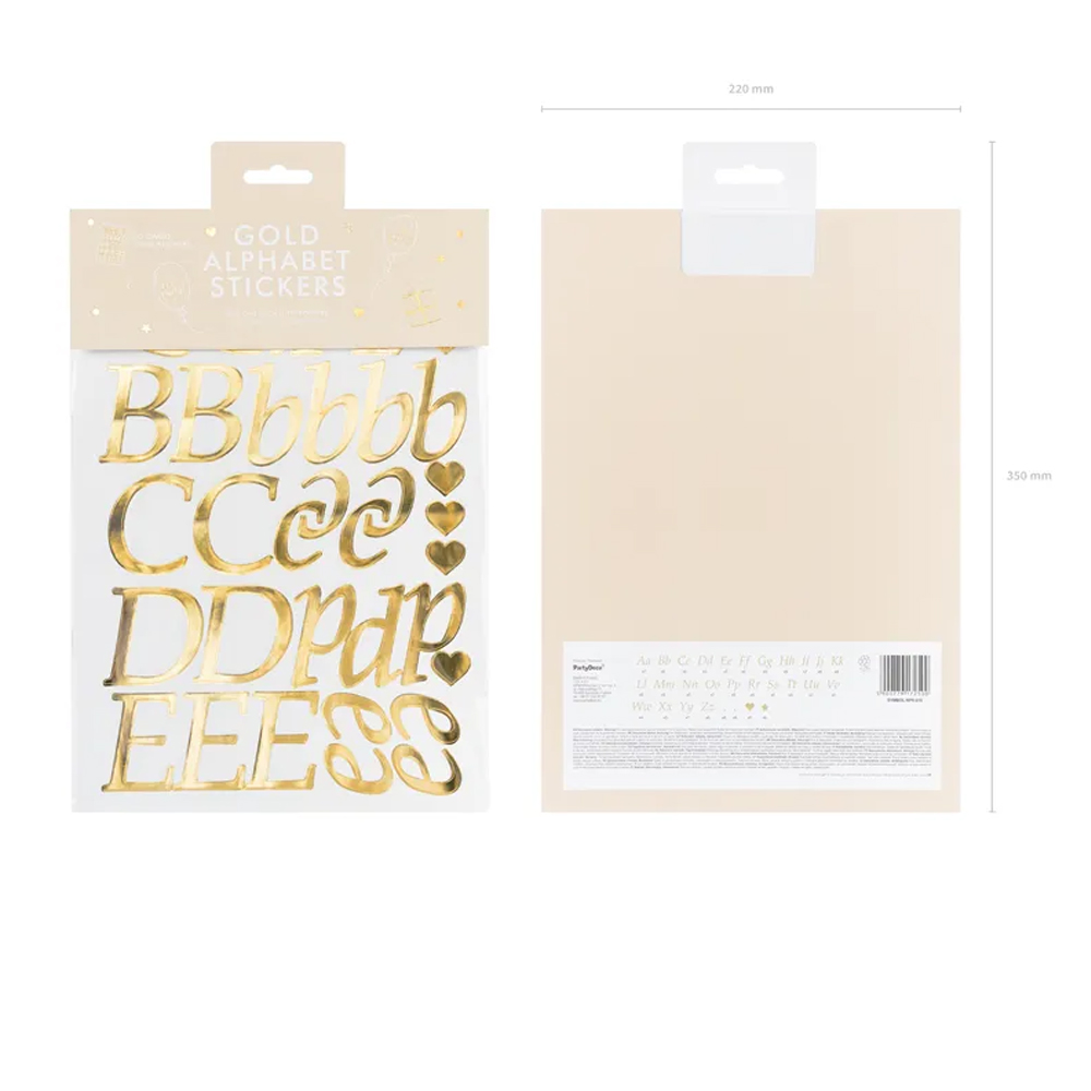 LETTER STICKERS GOLD 143 LETTERS AND 28 SIGNS 5 SHEETS - Image 3