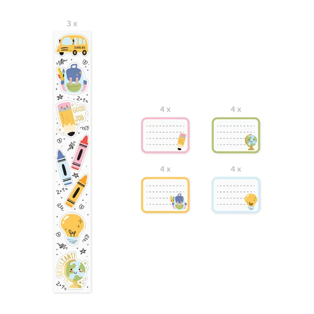 SCHOOL STICKERS 19PCS - Image 2