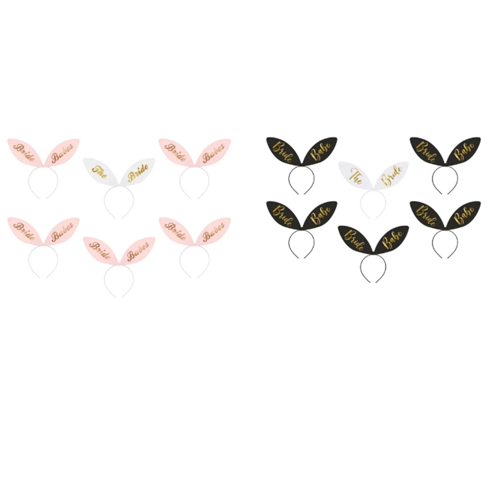 HEADBANDS BRIDE SQUAD 15X29CM 6PCS