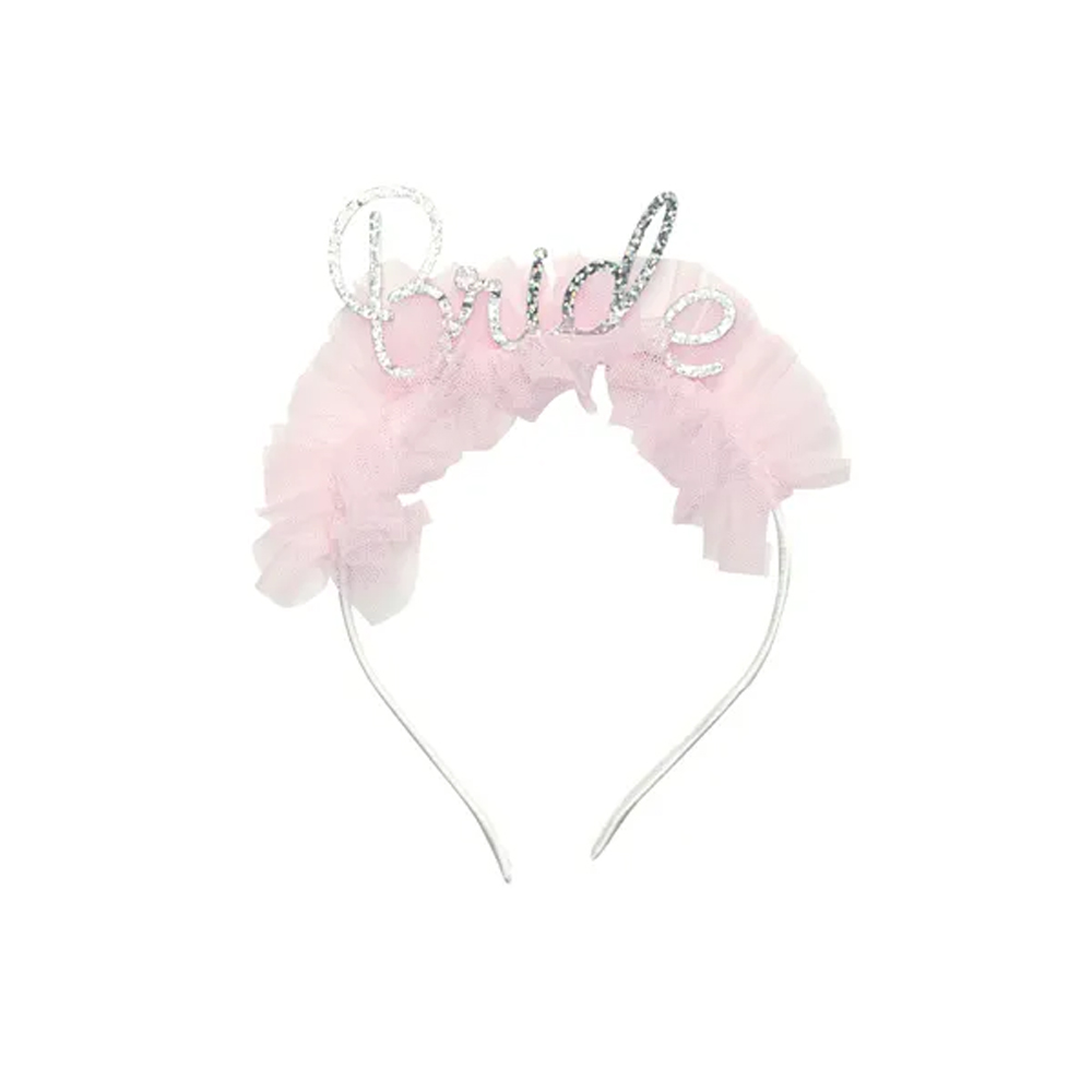 BRIDE HEADBAND WITH FRILL 17.5 X 18CM