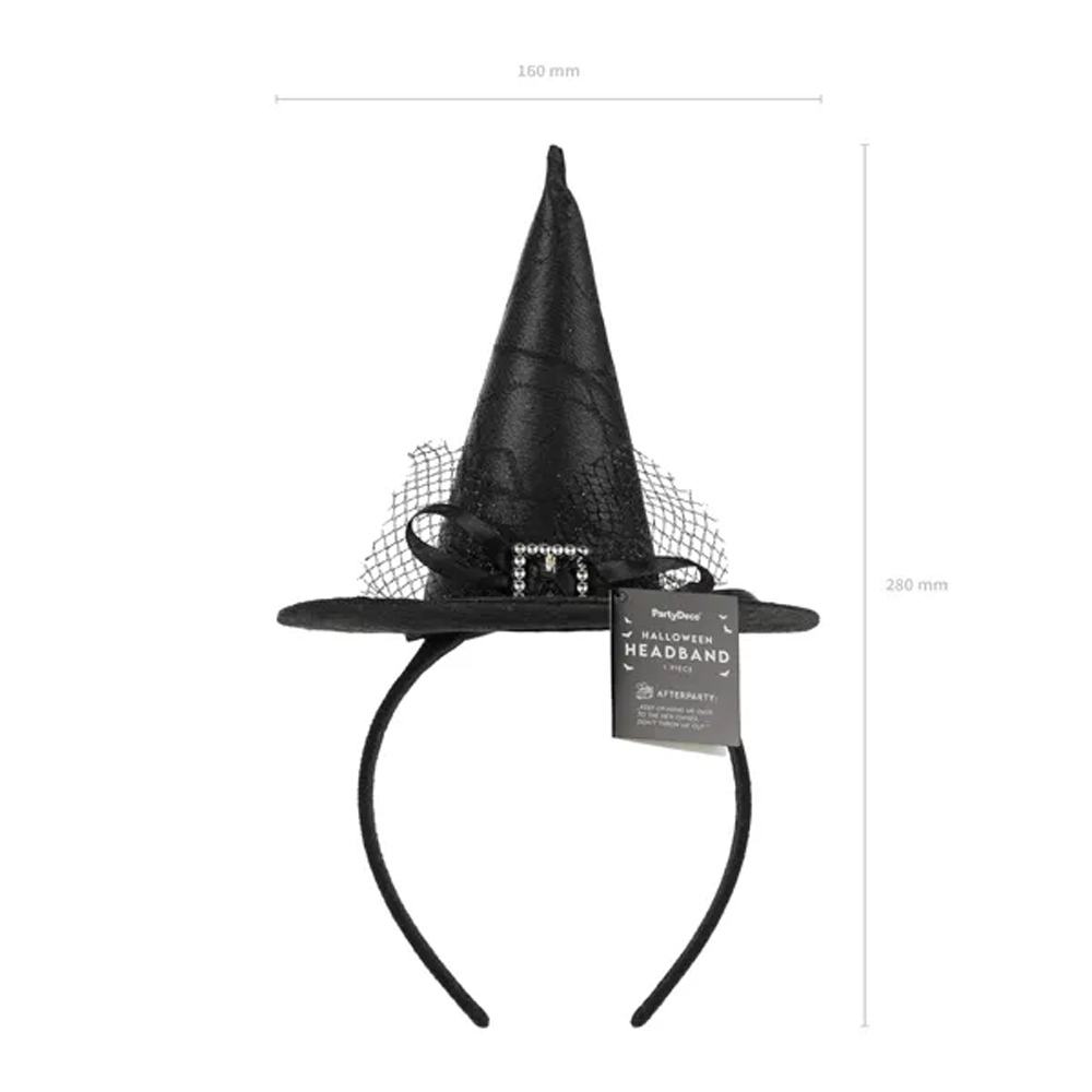 WITCH HAT HEADBAND BLACK 17X28CM - Image 5