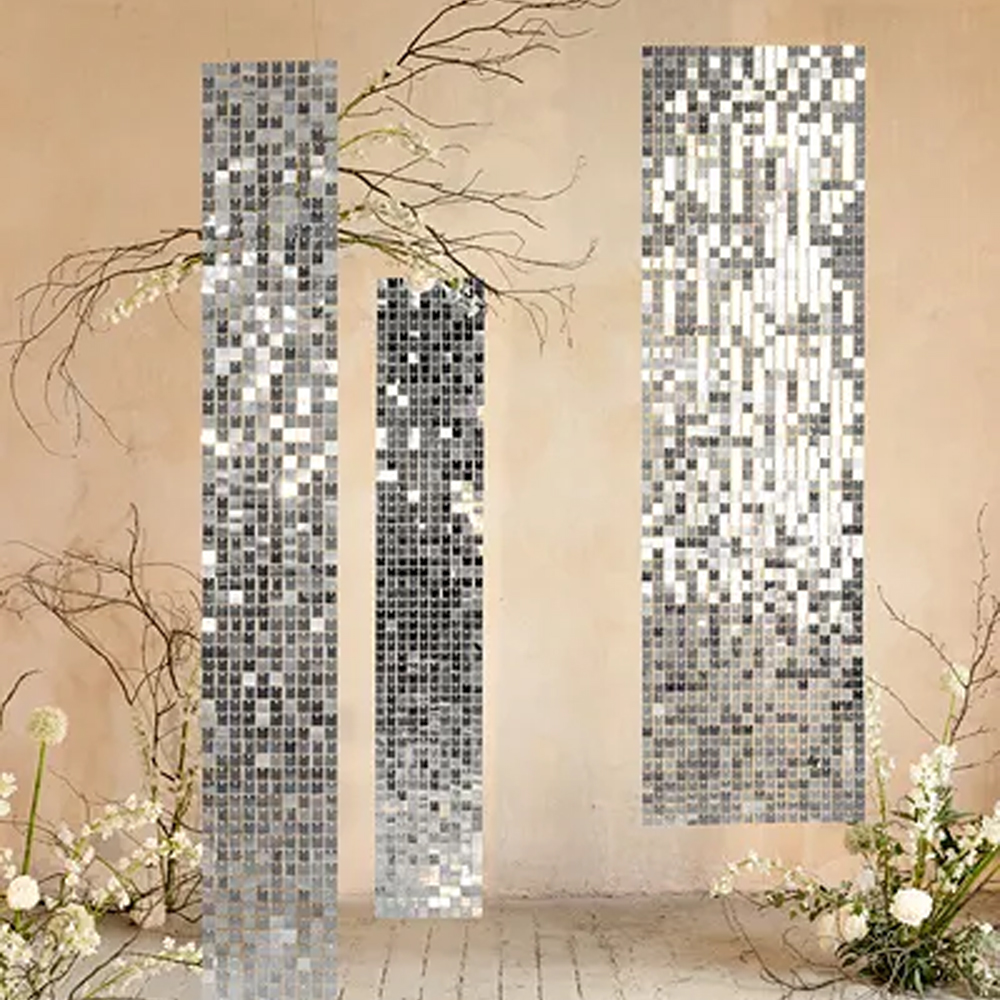 SEQUIN BACKDROP PANEL SQUARE-SHAPE COLOUR 30X30CM - Image 2