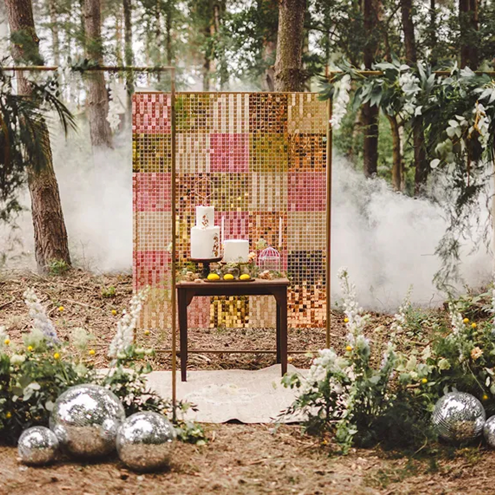 SEQUIN BACKDROP PANEL SQUARE-SHAPE COLOUR 30X30CM - Image 5