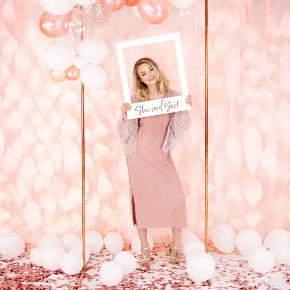 SLEFIE PHOTO FRAME SHE SAID YES ROSE GOLD 50X59.5CM - Image 3