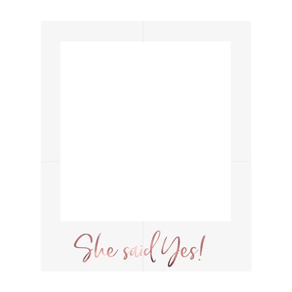 SLEFIE PHOTO FRAME SHE SAID YES ROSE GOLD 50X59.5CM