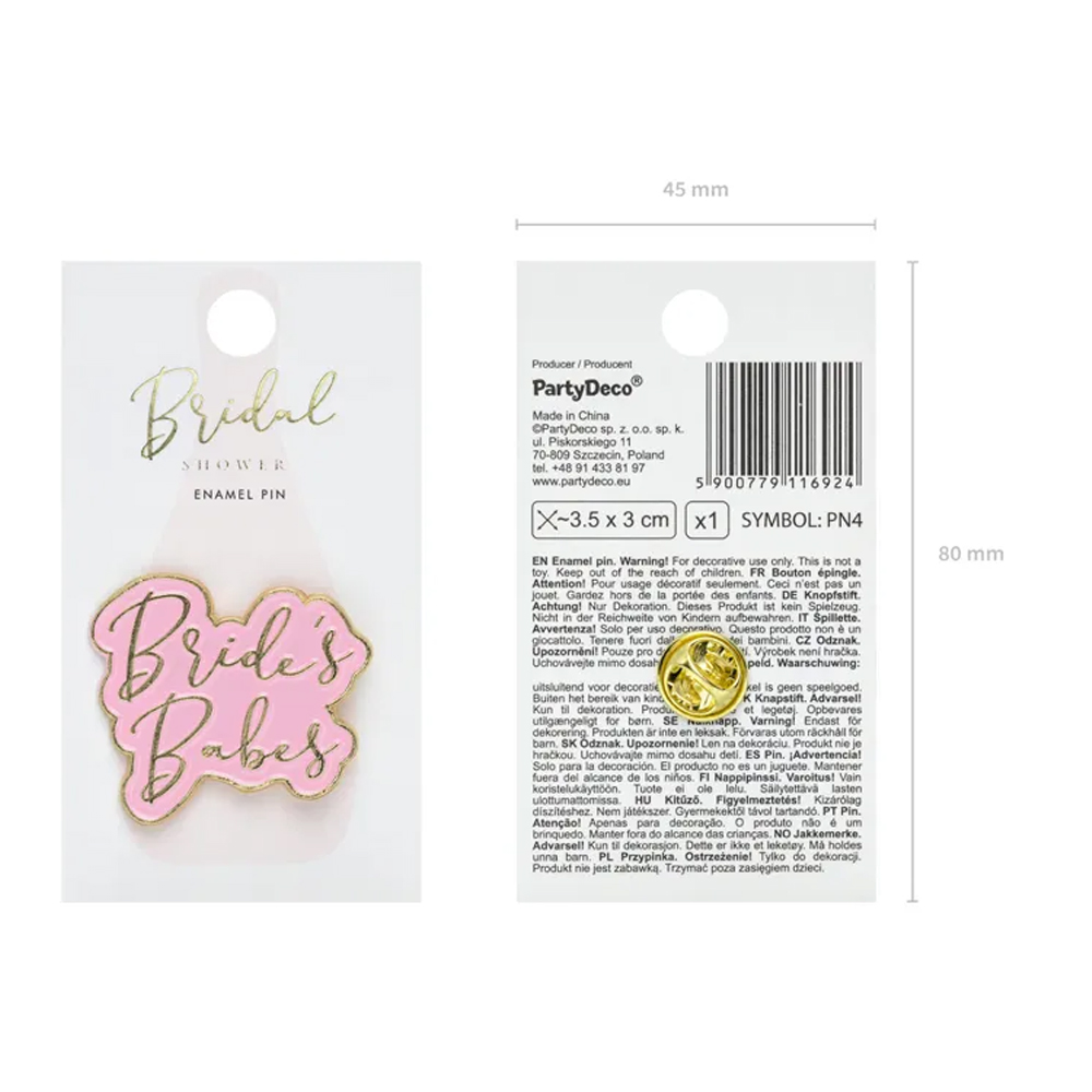 ENAMEL PIN BRIDE'S BABES 3.5X3CM - Image 3