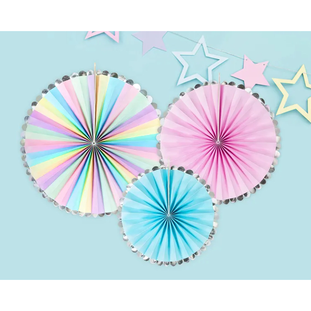 DECORATIVE ROSETTES UNICORN MIX 3PCS - Image 3