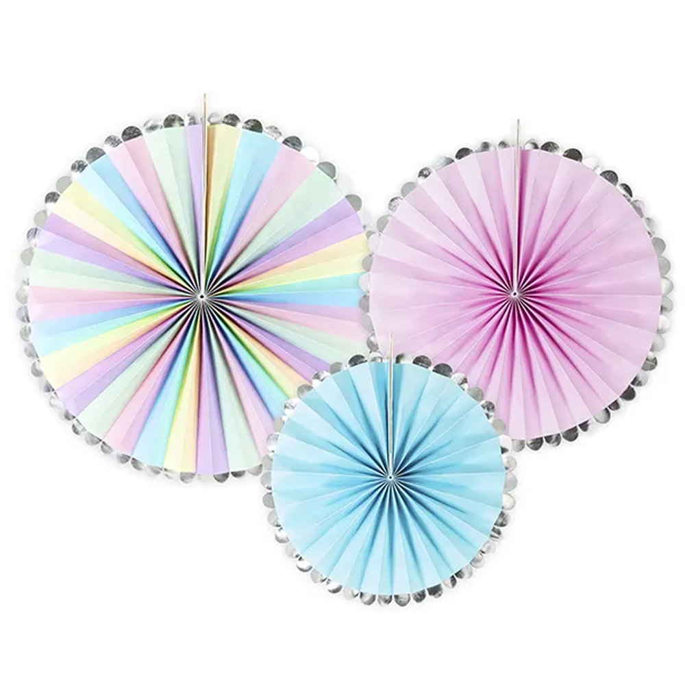 DECORATIVE ROSETTES UNICORN MIX 3PCS