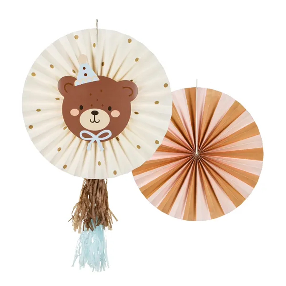 DECORATIVE ROSETTES BEAR SET 30-35CM 2PCS
