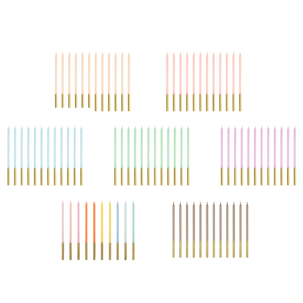 PLAIN BIRTHDAY CANDLES 14CM 12PCS
