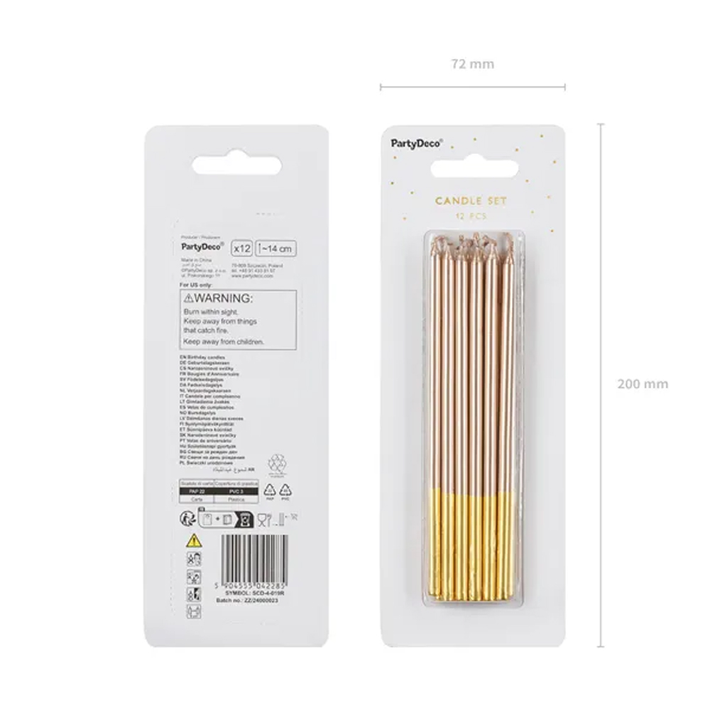 PLAIN BIRTHDAY CANDLES 14CM 12PCS - Image 8