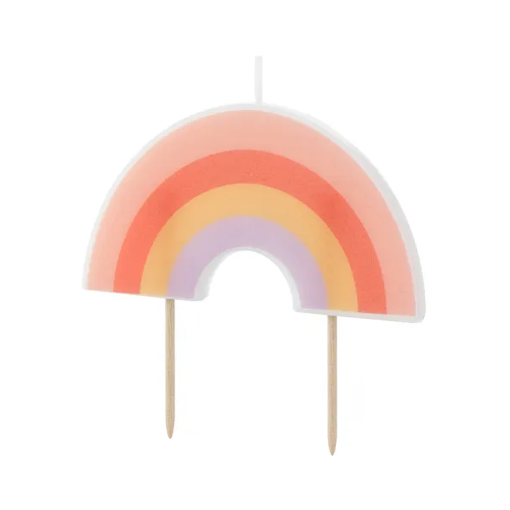 BIRTHDAY CANDLE RAINBOW 4.5CM MIX