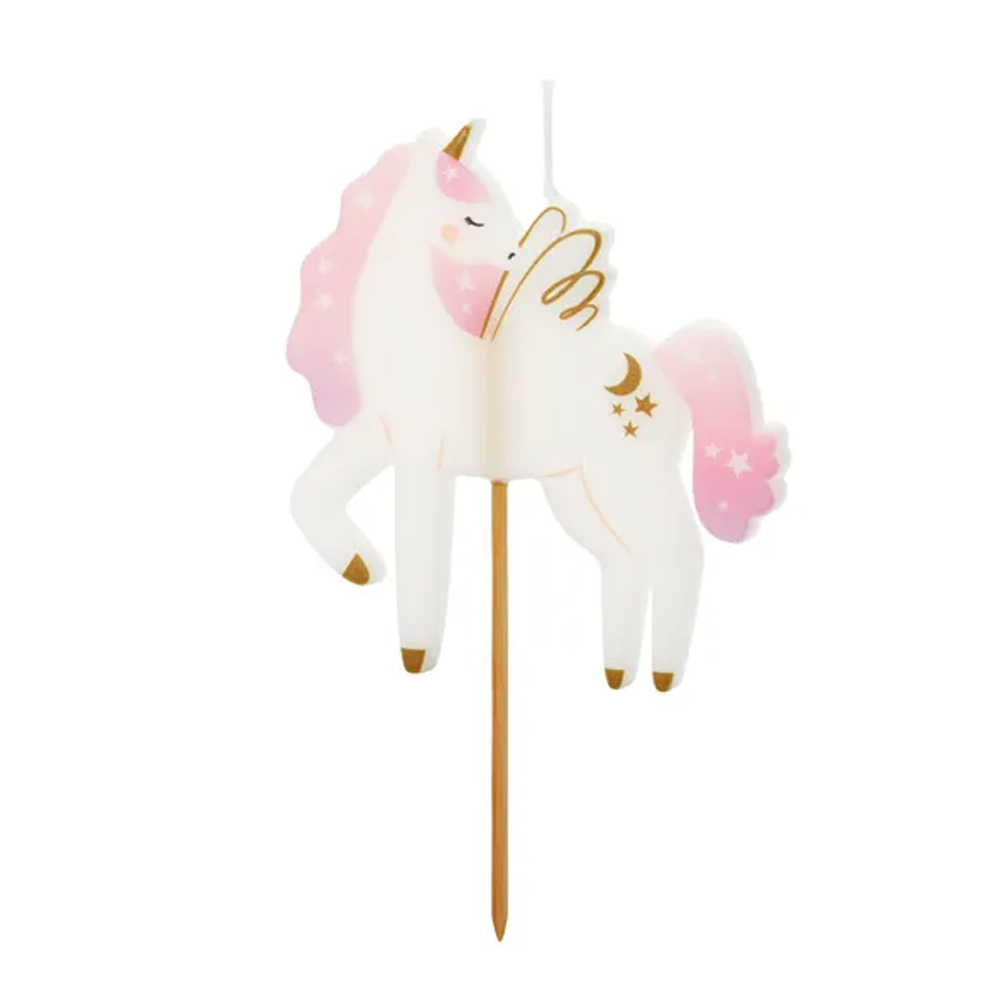 BIRTHDAY CANDLE UNICORN 9CM