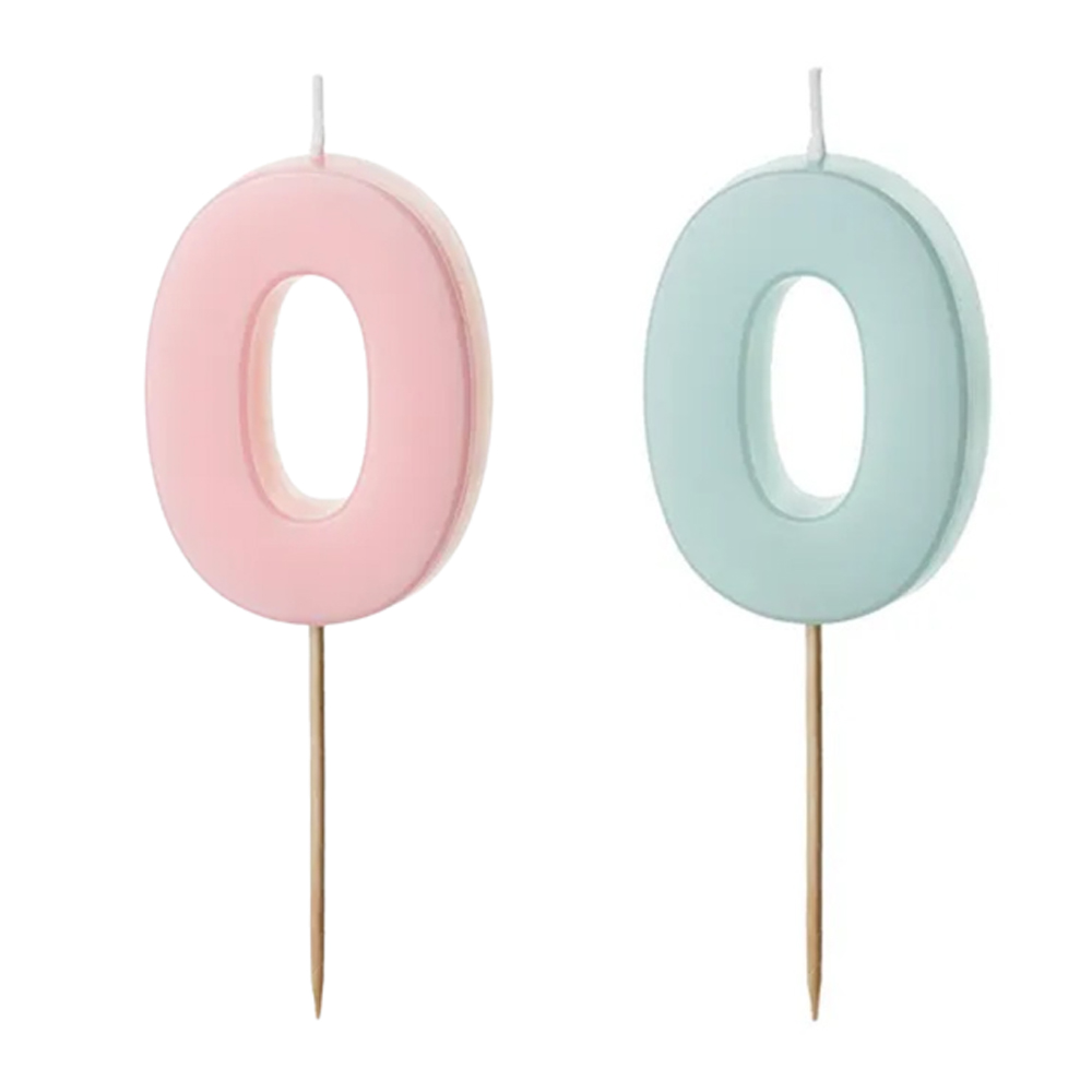 BIRTHDAY CANDLE NUMERAL 0 SIZE 5.5CM