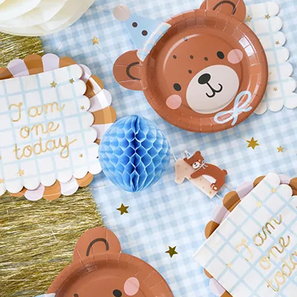 NAPKINS I AM ONE TODAY TEDDY BEAR BEIGE 33X33CM 12PCS - Image 3